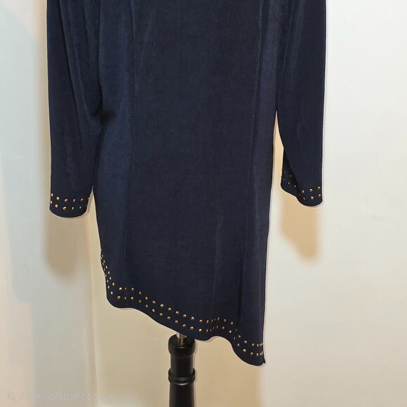 Chico's Travelers Black 3/4 Sleeve Slinky Knit Tunic Top Size 3 XL - Picture 4 of 6